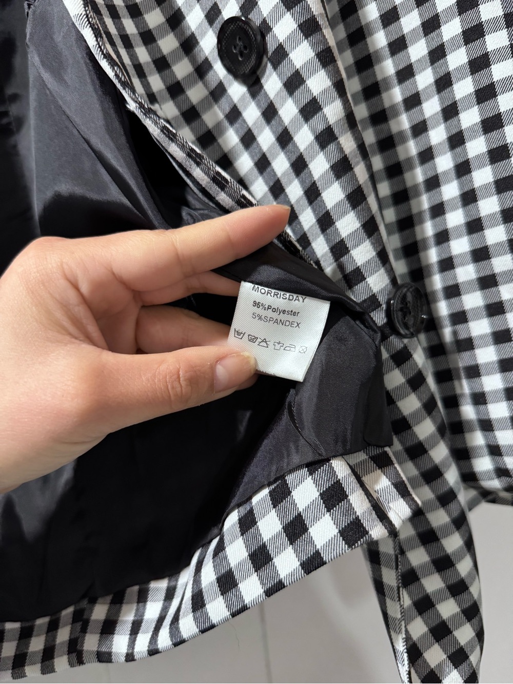 Gingham black and white blazer NWT - Picture 2 of 4